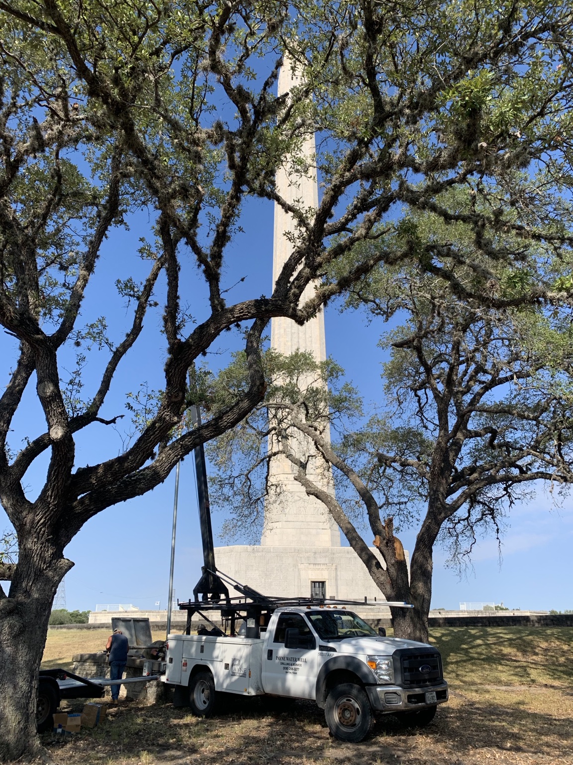 Payne Water Well service truck on a job site in Southeast Texas